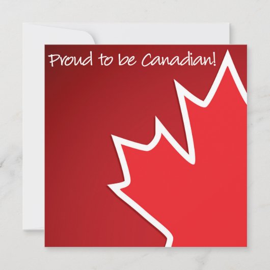 Canada Day Maple Leaf Invitation Kaart (Voorkant)