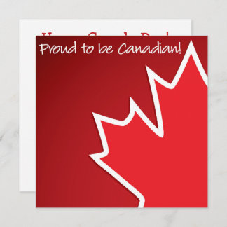 Canada Day Maple Leaf Invitation Kaart