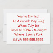 Canada Day - Maple Leaf Kaart (Achterkant)