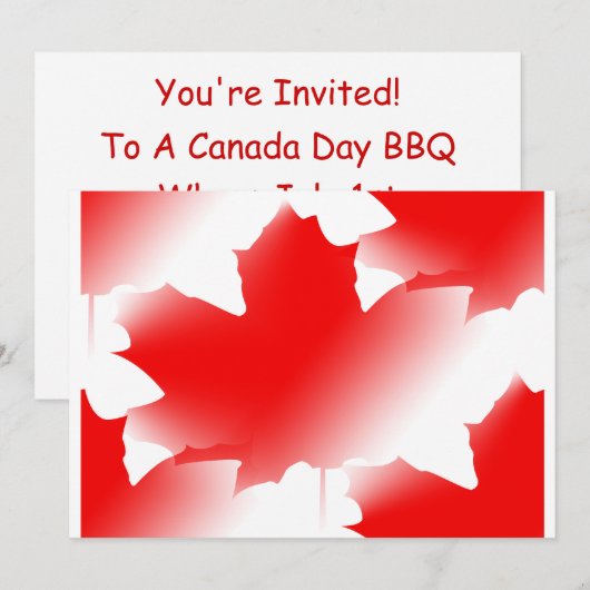 Canada Day - Maple Leaf Kaart (Voorkant / Achterkant)