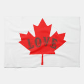 Canada Day maple leaf-liefdeshanddoek Theedoek (Horizontaal)