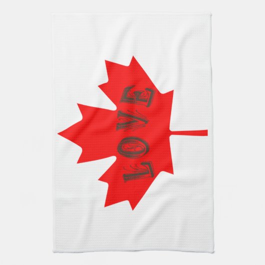 Canada Day maple leaf-liefdeshanddoek Theedoek (Verticaal)