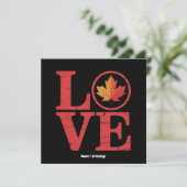 Canada Day Maple Leaf Love Flag Cool Pride Kaart (Staand voorkant)