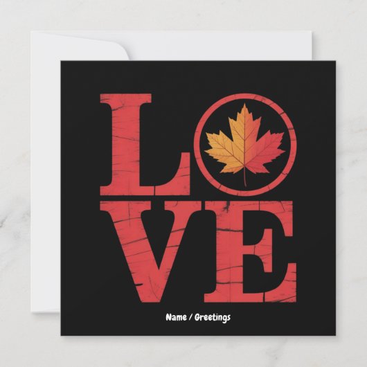 Canada Day Maple Leaf Love Flag Cool Pride Kaart (Voorkant)