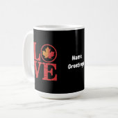 Canada Day Maple Leaf Love Flag Cool Pride Koffiemok (Voorkant links)
