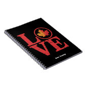 Canada Day Maple Leaf Love Flag Cool Pride Notitieboek (Rechterzijde)