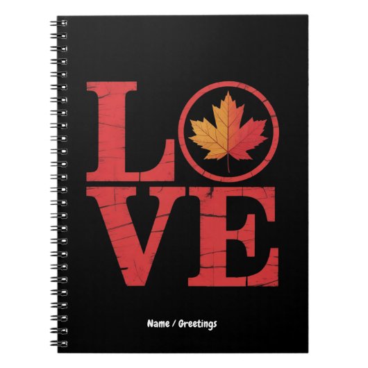Canada Day Maple Leaf Love Flag Cool Pride Notitieboek (Voorkant)