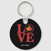 Canada Day Maple Leaf Love Flag  Cool Pride Sleutelhanger (Voorkant)