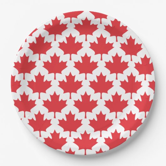 Canada Day Maple Leaf Papieren Bordje (Voorkant)