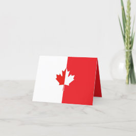 Canada Day Maple Leaf Rood & Wit Bedankkaart