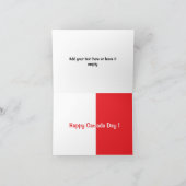 Canada Day Maple Leaf Rood & Wit Bedankkaart (Binnen)