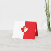 Canada Day Maple Leaf Rood & Wit Bedankkaart (Voorkant)