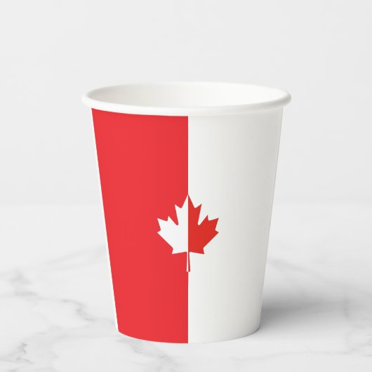 Canada Day Maple Leaf Rood & Wit Papieren Bekers (Achterkant)