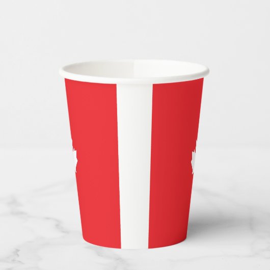 Canada Day Maple Leaf Rood & Wit Papieren Bekers (Links)