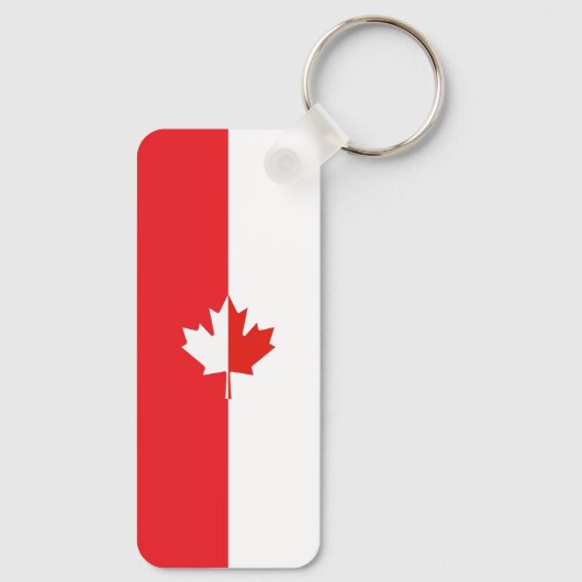 Canada Day Maple Leaf Rood & Wit Sleutelhanger (Achterkant)