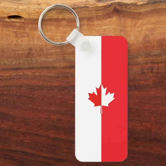 Canada Day Maple Leaf Rood & Wit Sleutelhanger (Voorkant)