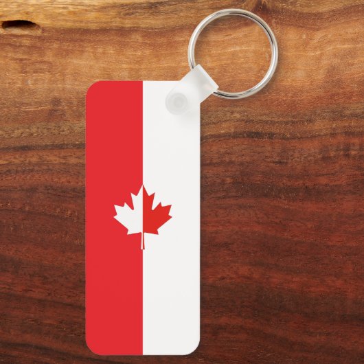 Canada Day Maple Leaf Rood & Wit Sleutelhanger (Achterkant)