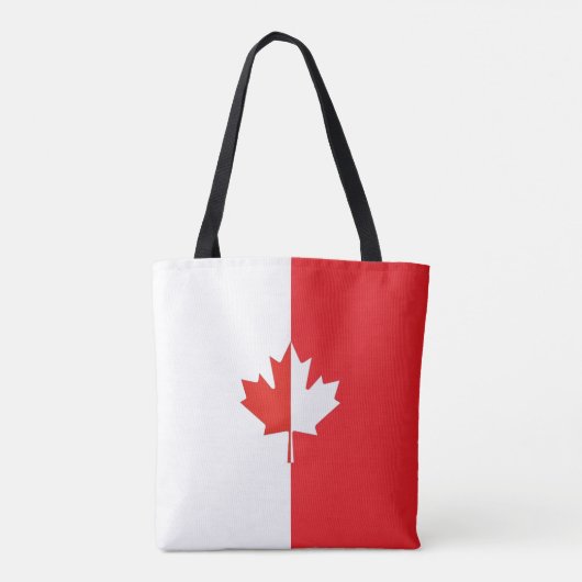 Canada Day Maple Leaf Rood & Wit Tote Bag (Achterkant)