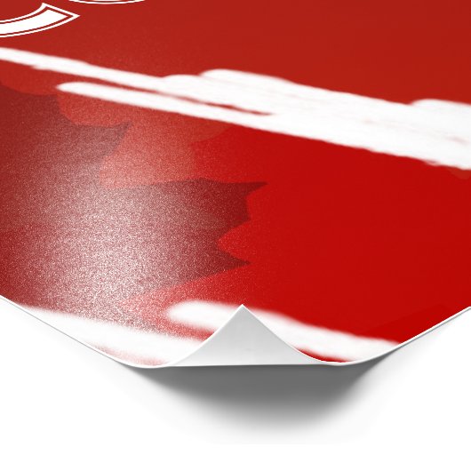 Canada Day met vuurwerk en esdoornbladeren Foto Afdruk (Hoek)