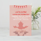 Canada Day Moose 1 juli uitnodiging (Staand voorkant)