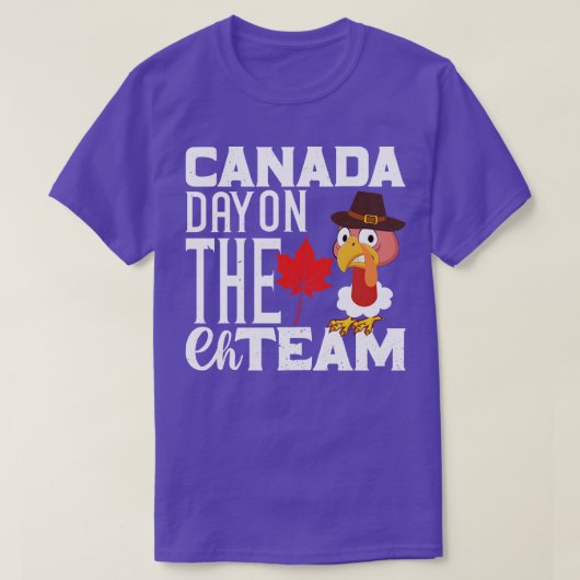 Canada Day on Eh Team Funny Thanksgiving Canad T-shirt (Design voorkant)