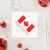 Canada Day papieren servetten met Canadese vlag (Insitu)