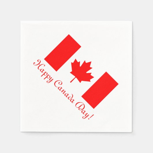 Canada Day papieren servetten met Canadese vlag (Voorkant)