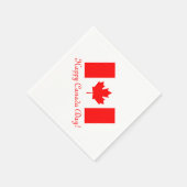 Canada Day papieren servetten met Canadese vlag (Hoek)
