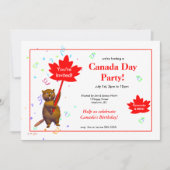 Canada Day Party Beaver Kaart (Voorkant)