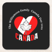 Canada Day Party Instellingen Personaliseren Naam  Kartonnen Onderzetters (Voorkant)