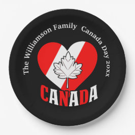 Canada Day Party Instellingen Personaliseren Naam  Papieren Bordje