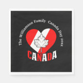 Canada Day Party Instellingen Personaliseren Naam  Servet (Voorkant)