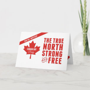 Canada Day Party Invitation, True North