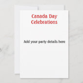Canada Day Party Kaart (Achterkant)