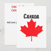 Canada Day Party Kaart (Voorkant / Achterkant)