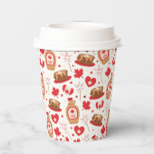 Canada Day Party Paper Cups Papieren Bekers (Achterkant)