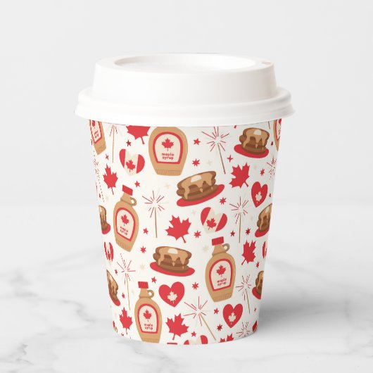 Canada Day Party Paper Cups Papieren Bekers (Voorkant)