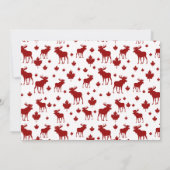 Canada Day Party-uitnodigingen Moose en Maple Leaf Kaart (Achterkant)