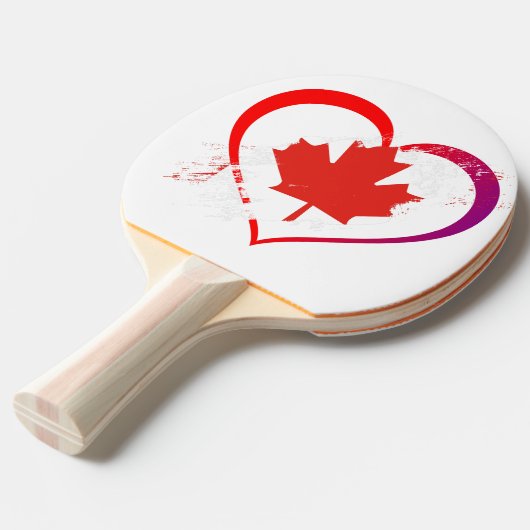 Canada Day Ping Pong Paddle Tafeltennisbatje (Voorkant Gekanteld)