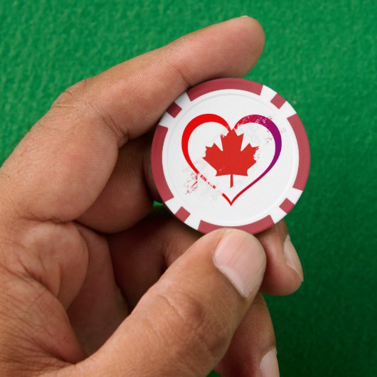 Canada Day Poker Chips (Hand)