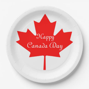 Canada Day Pride set met acht papieren borden Bordje