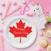 Canada Day Pride set met acht papieren borden Papieren Bordje (Feest)