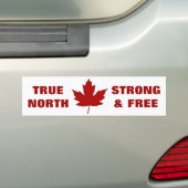 Canada Day Red Maple Leaf Anthem Bumpersticker (Op auto)
