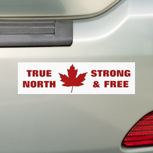 Canada Day Red Maple Leaf Anthem Bumpersticker (Op auto)