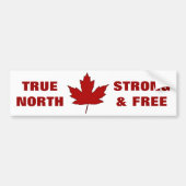 Canada Day Red Maple Leaf Anthem Bumpersticker (Voorkant)