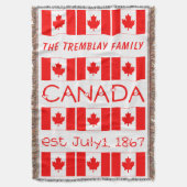 Canada Day Red Maple Leaf Pattern Canadese vlag Deken (Voorkant Verticaal)