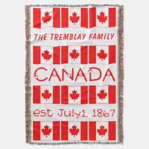 Canada Day Red Maple Leaf Pattern Canadese vlag Deken