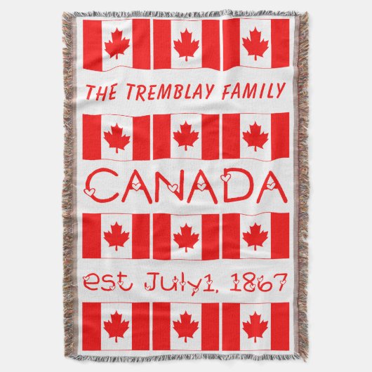 Canada Day Red Maple Leaf Pattern Canadese vlag Deken (Voorkant Verticaal)