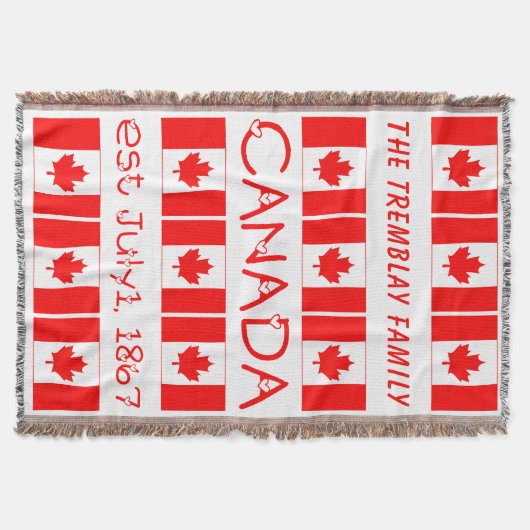 Canada Day Red Maple Leaf Pattern Canadese vlag Deken (Voorkant)