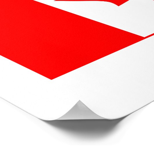 Canada Day Red Maple Leaf Pattern Canadese vlag Poster (Hoek)